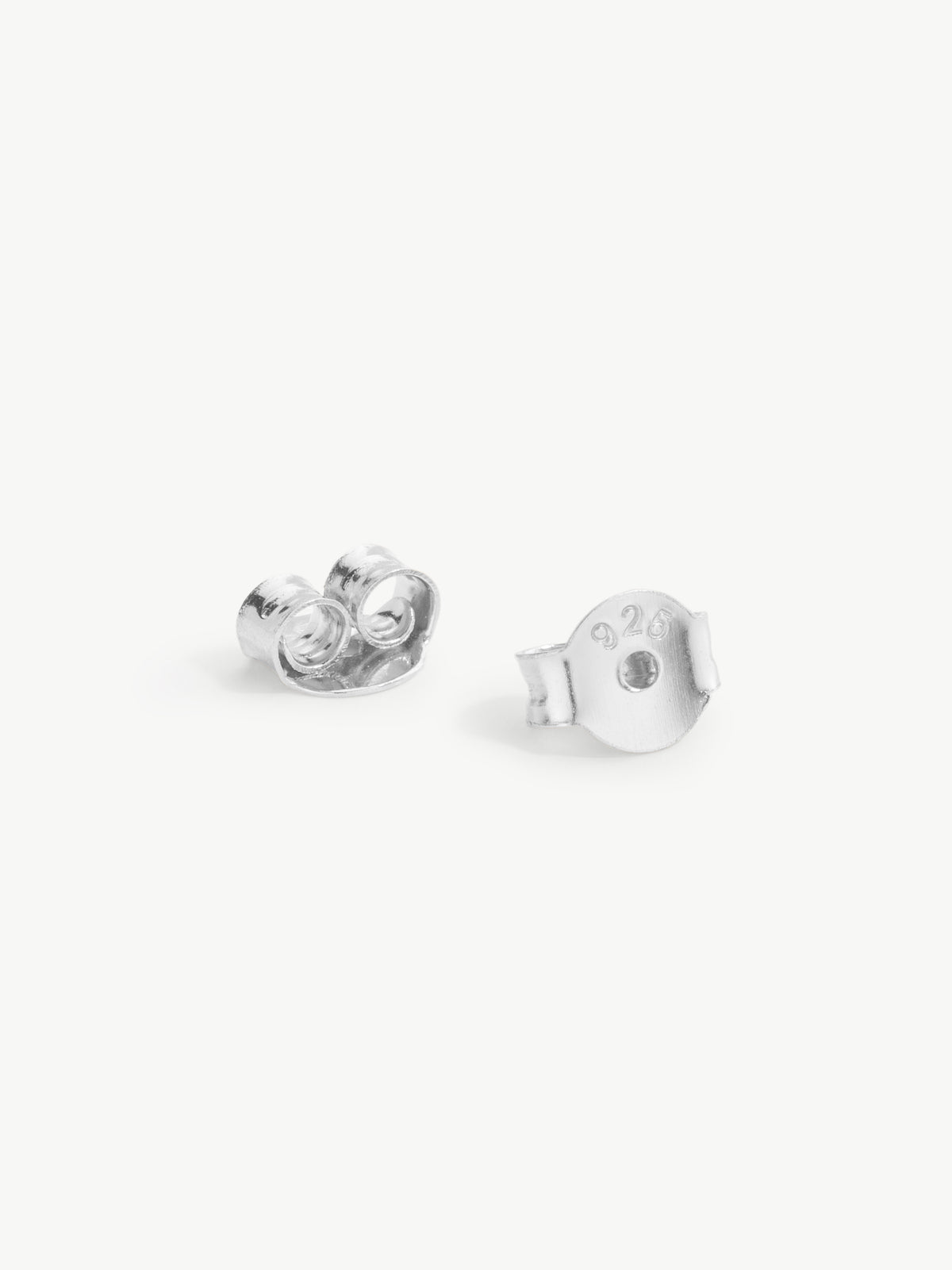 Sterling silver lab grown diamond pendant and stud set earring backs