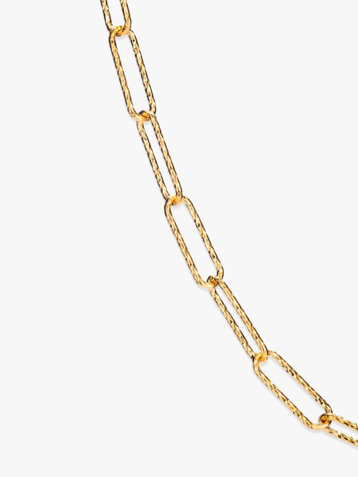 MIni Shimmer Paperclip Chain in gold vermeil 