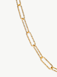 MIni Shimmer Paperclip Chain in gold vermeil 