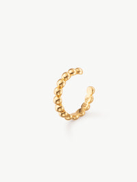 Beaded no piercing ear cuff in gold vermeil