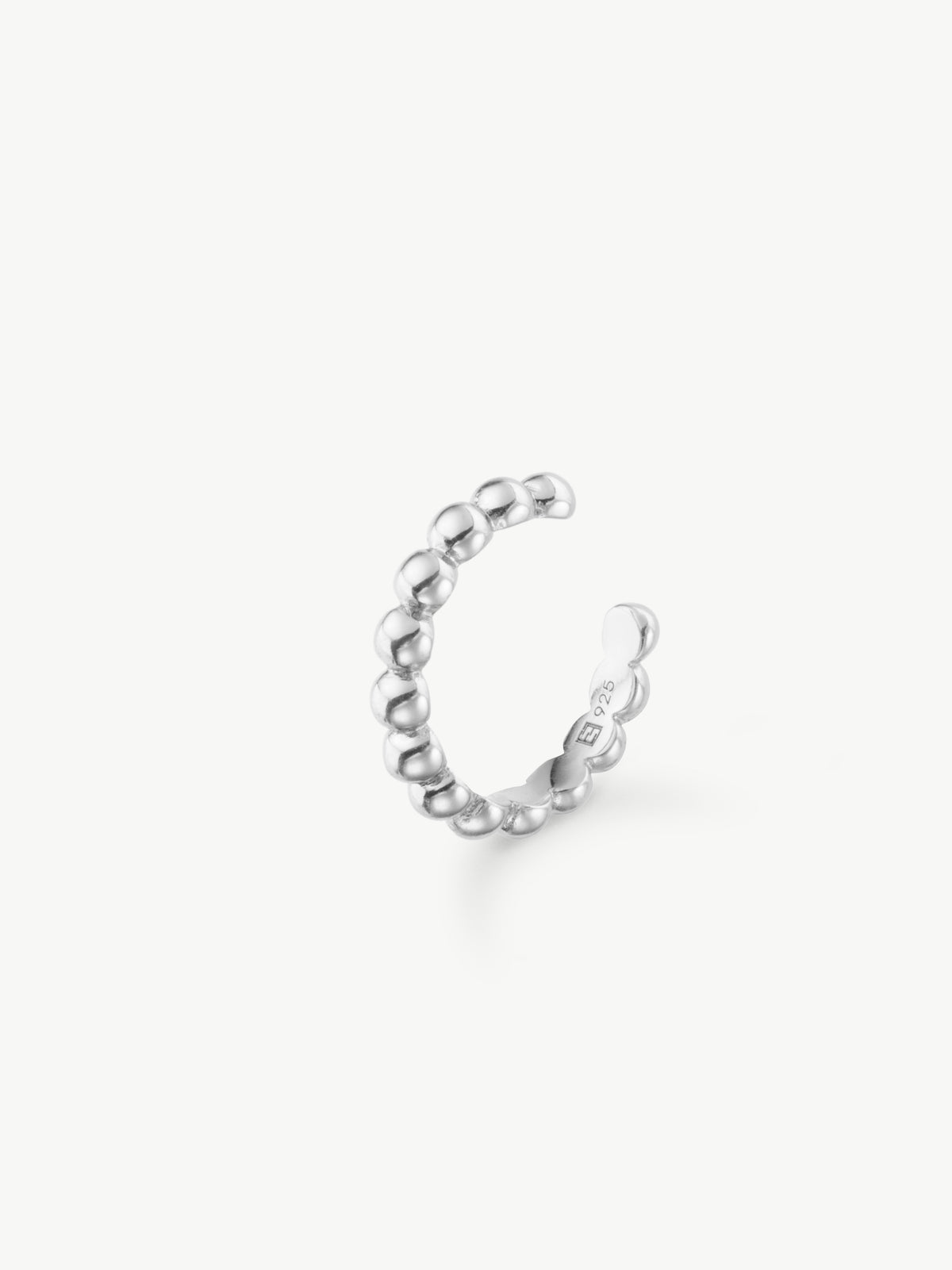 Beaded ear cuff - no piercing in sterling silver