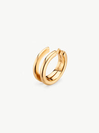 Split Double ear cuff in gold vermeil