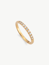 18ct Gold Vermeil lab grown diamond eternity jewellery set ring different angle