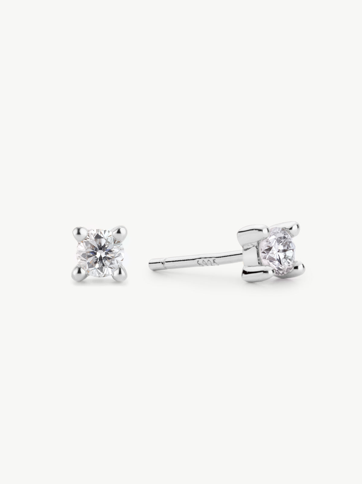 Diamond Set With Classic Studs - Sterling Silver