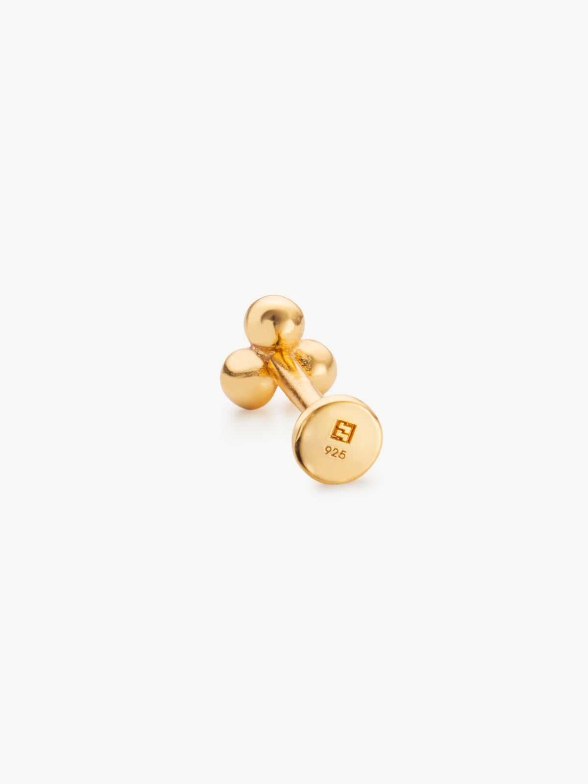 Triple Beaded Helix Stud