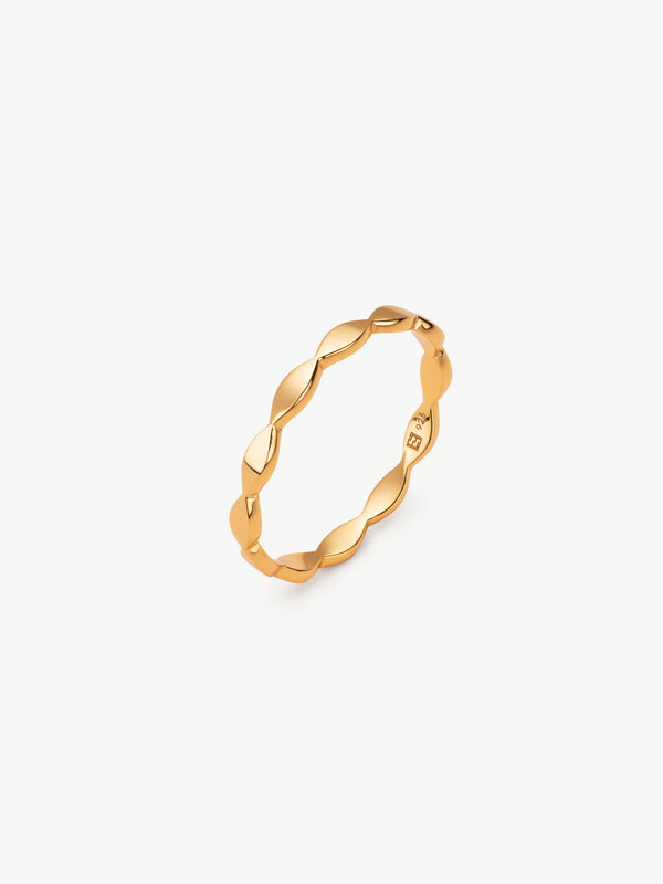 Petal Stacker Ring in 18ct Gold Vermeil