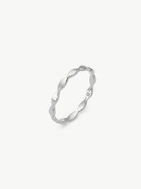 Petal Stacker Ring in Sterling Silver