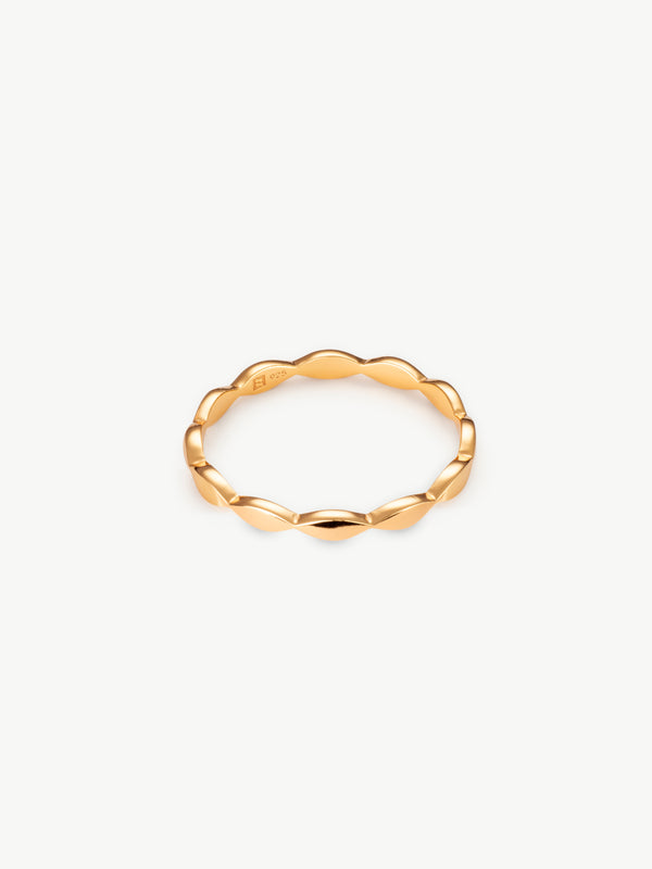 Petal Stacker Ring in Gold Vermeil