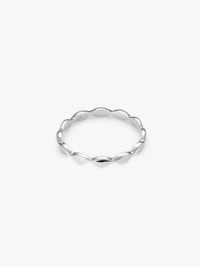 Petal Stacker Ring in sterling silver