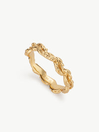 vine stacker ring in gold vermeil
