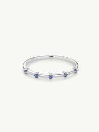 Lab-Grown Sapphire ring in Sterling silver