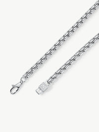 box chain bracelet with logo cube detail