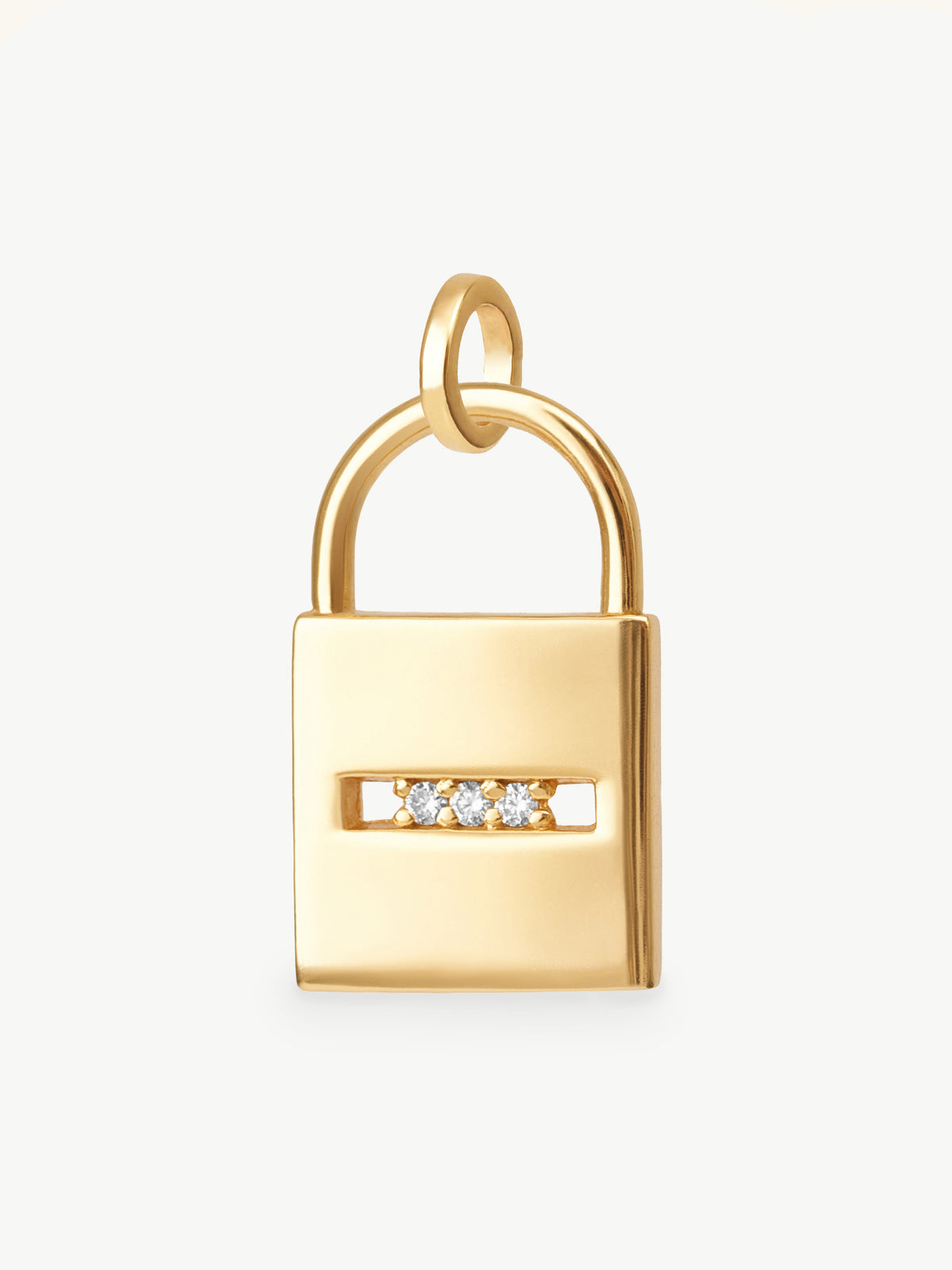 Diamond padlock pendant