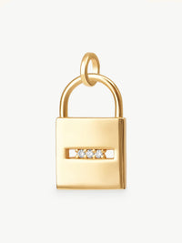 Diamond padlock pendant