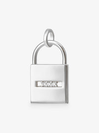 Diamond padlock pendant