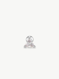 Trinity helix earring in 925 sterling silver