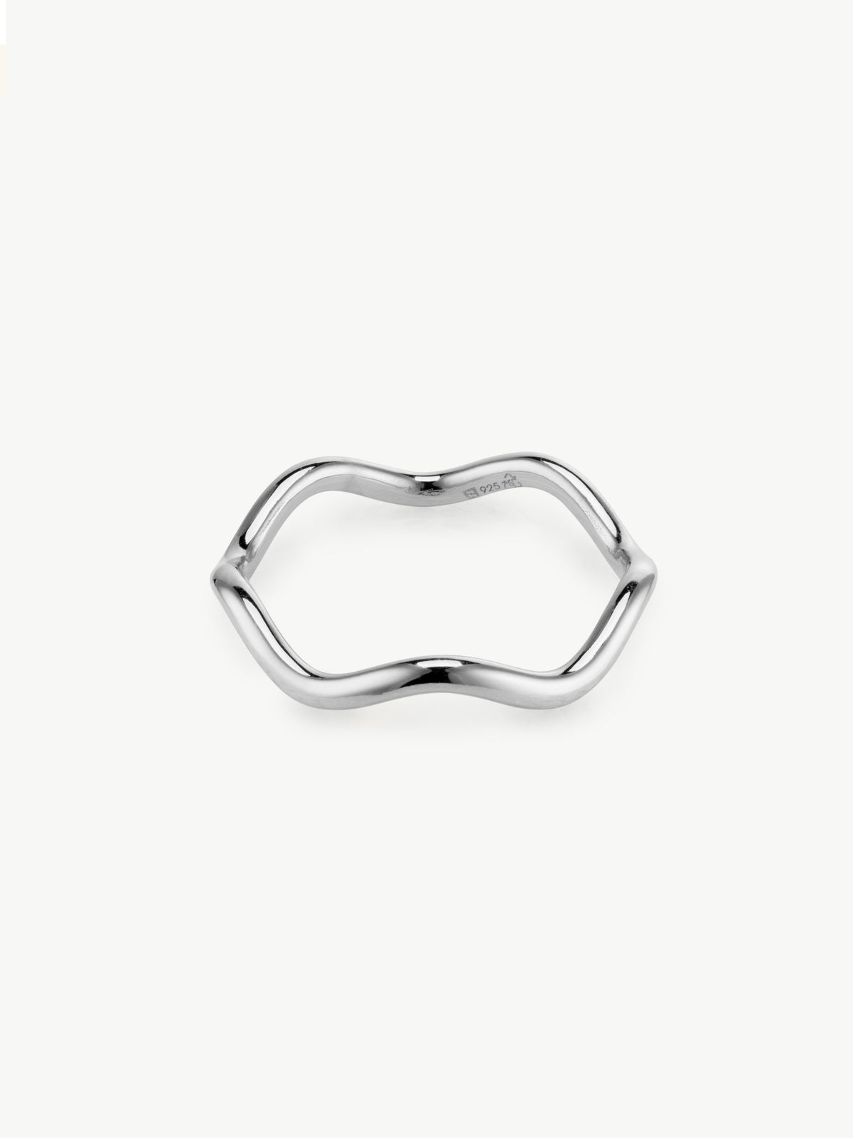 Wave stacking ring in sterling silver