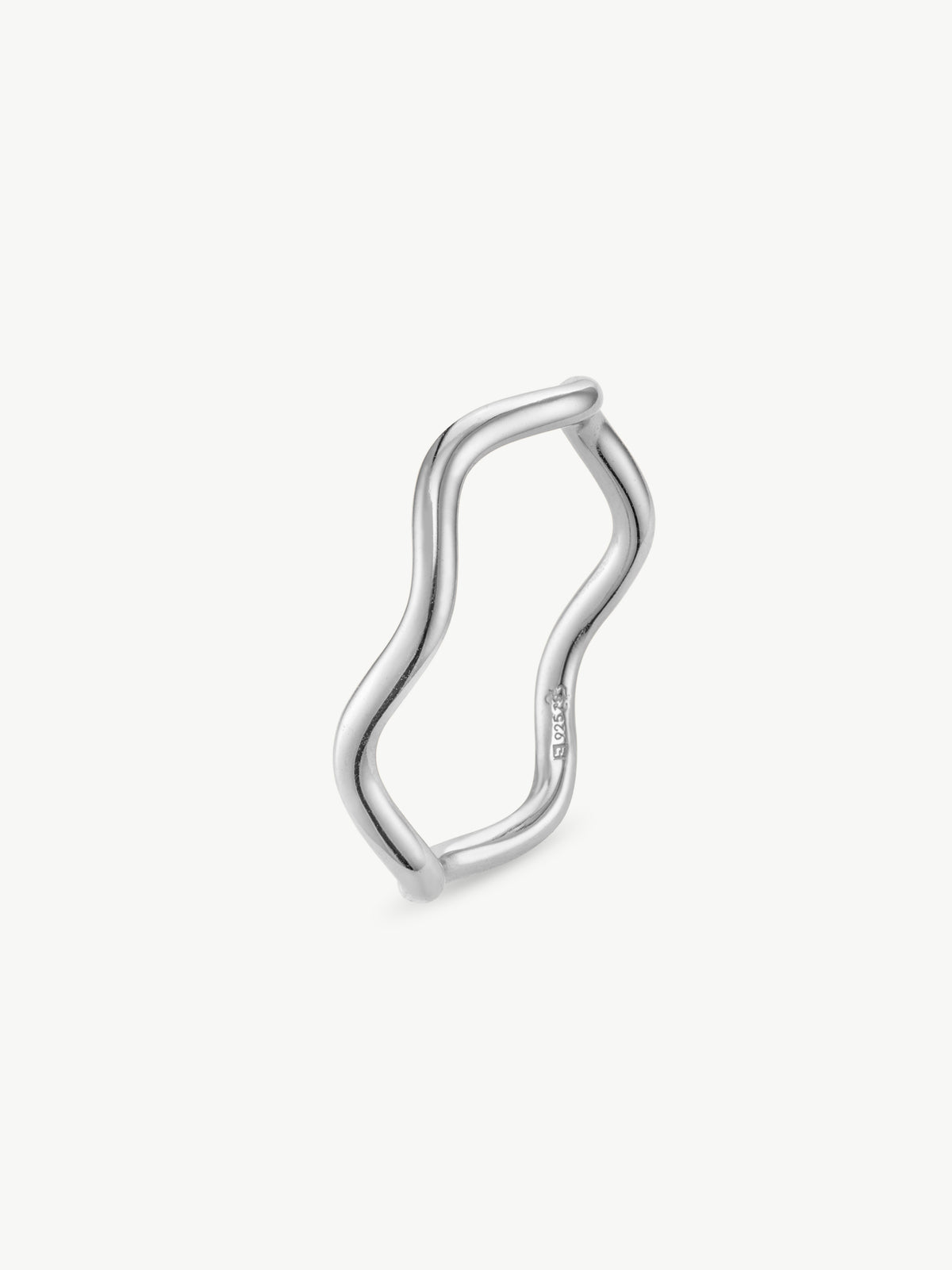 Wave stacking ring in sterling silver