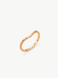 Mini Shimmer Wishbone ring in gold vermeil